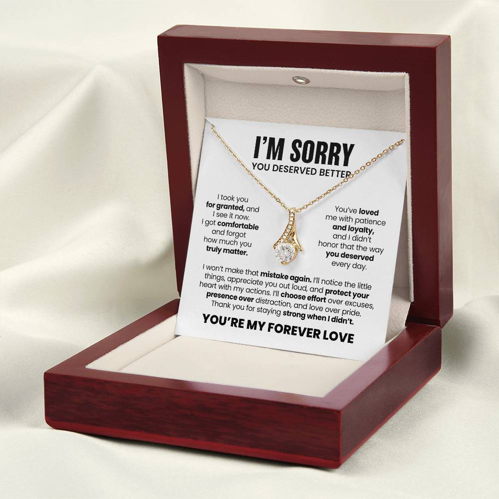 Apology Gift For Her – Alluring Beauty Necklace – You Deserved Better