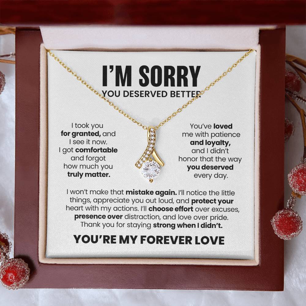 Apology Gift For Her – Alluring Beauty Necklace – You Deserved Better