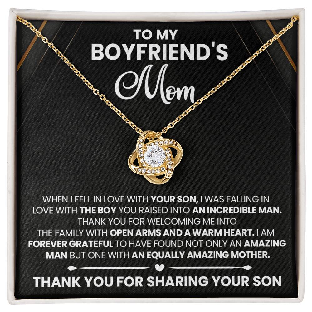 Gift For Boyfriend's Mom "You Are Amazing" Gold Knot Necklace