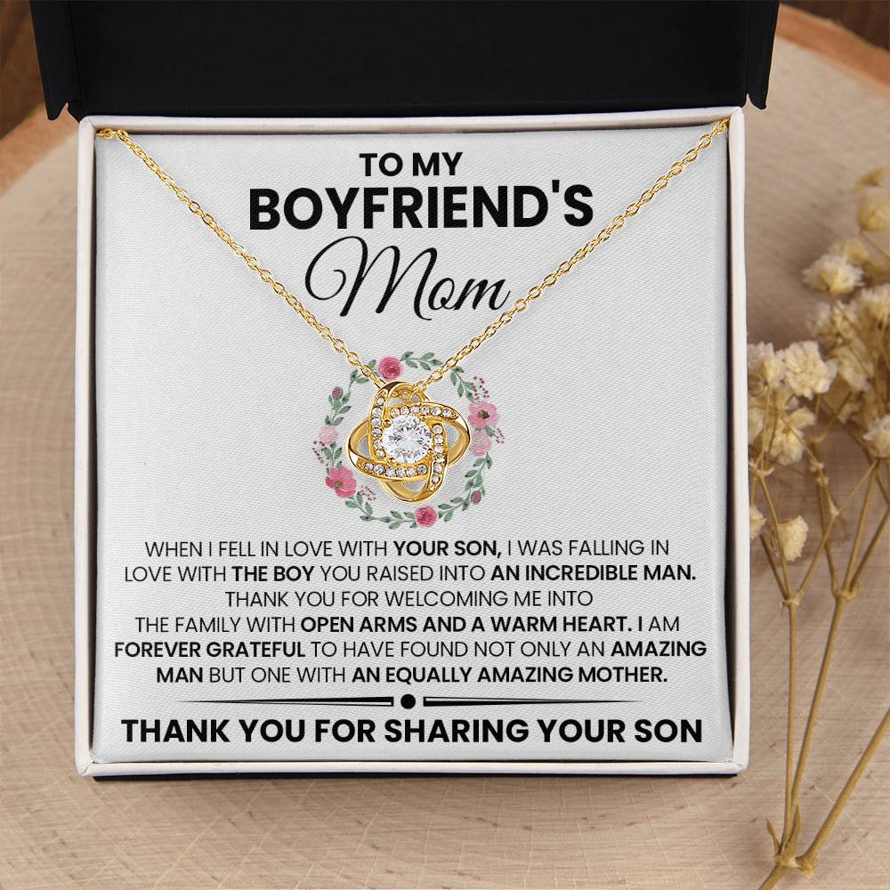 Gift For Boyfriend's Mom "You Are Amazing" Love Knot Necklace