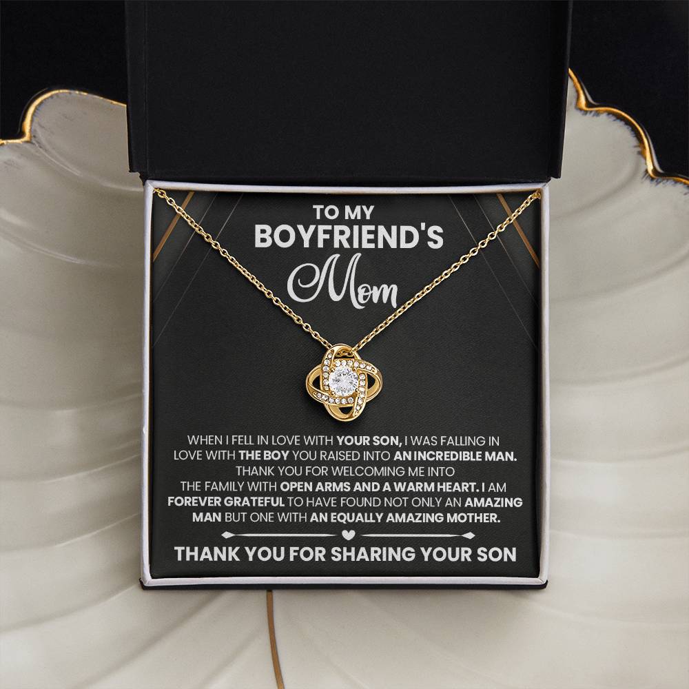 Gift For Boyfriend's Mom "You Are Amazing" Gold Knot Necklace