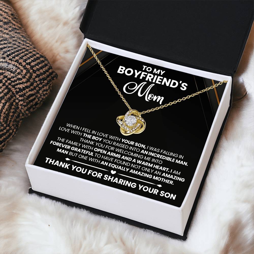 Gift For Boyfriend's Mom "You Are Amazing" Gold Knot Necklace