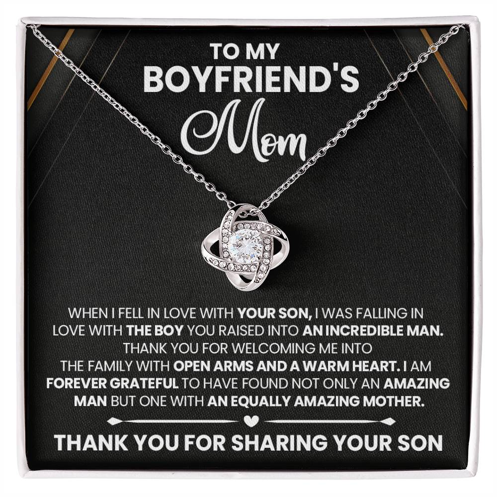 Gift For Boyfriend's Mom "You Are Amazing" Gold Knot Necklace