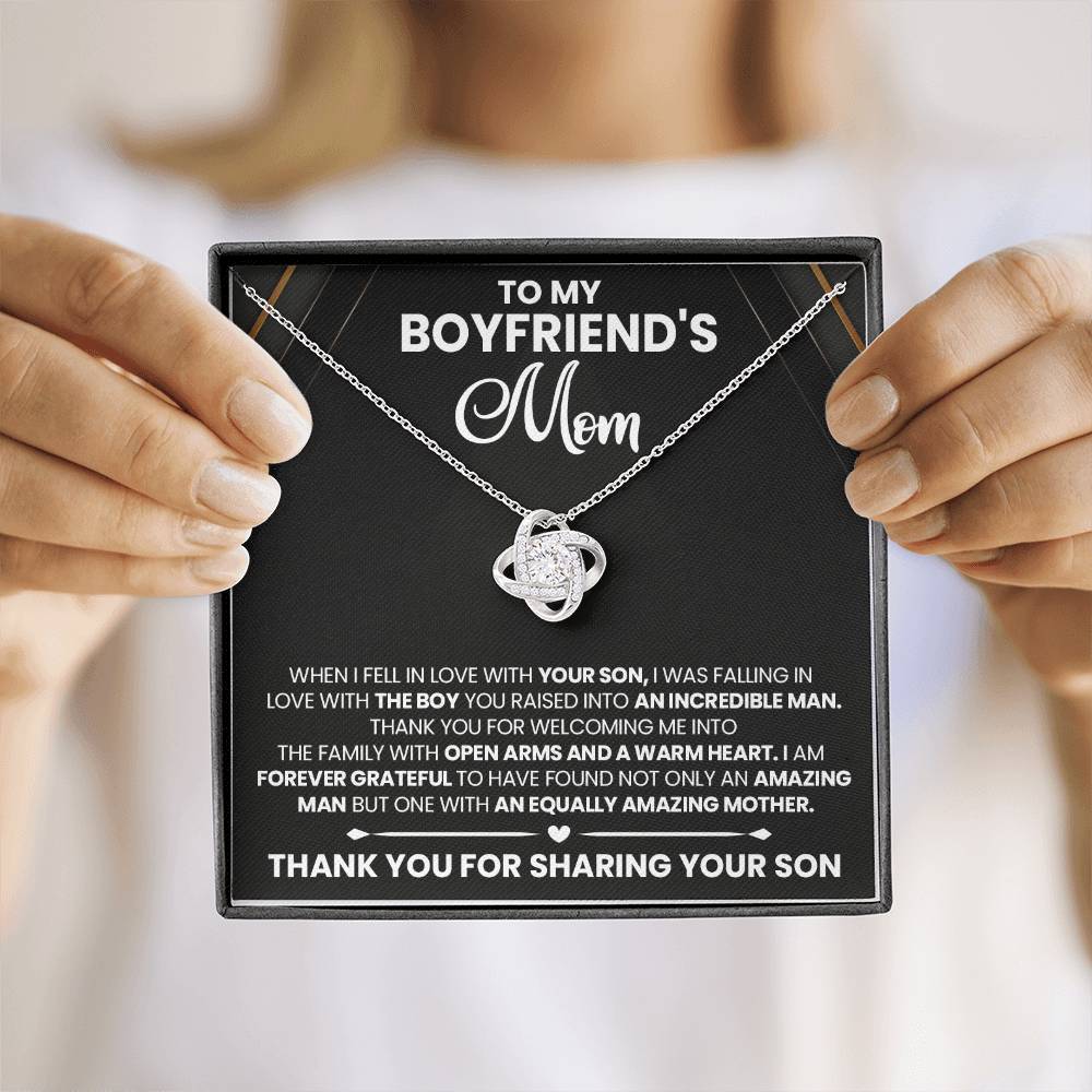 Gift For Boyfriend's Mom "You Are Amazing" Gold Knot Necklace