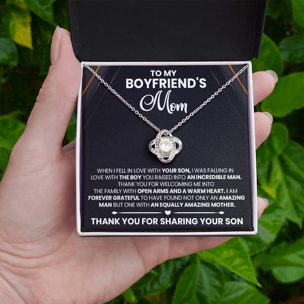 Gift For Boyfriend's Mom "You Are Amazing" Gold Knot Necklace