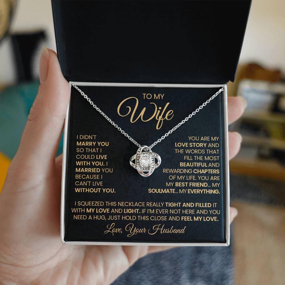 Gift For Wife "You Are My Love Story" Gold Love Necklace