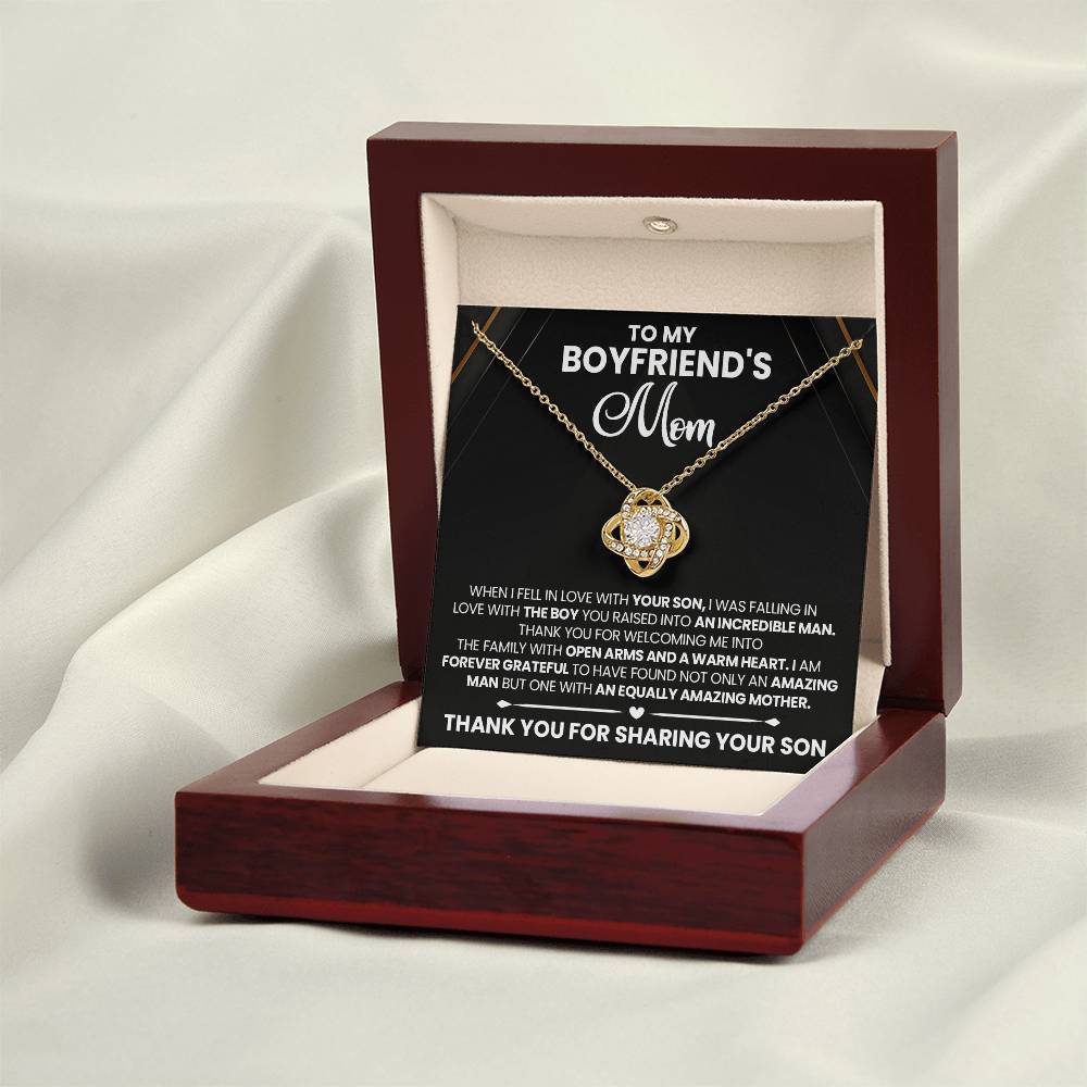 Gift For Boyfriend's Mom "You Are Amazing" Gold Knot Necklace