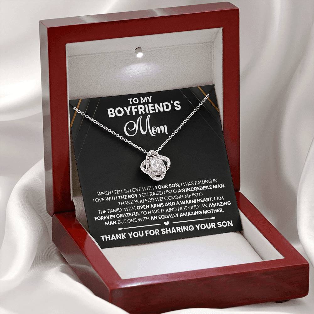 Gift For Boyfriend's Mom "You Are Amazing" Gold Knot Necklace