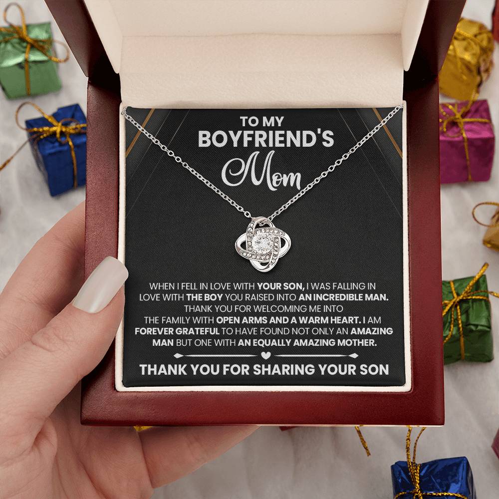 Gift For Boyfriend's Mom "You Are Amazing" Gold Knot Necklace