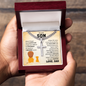 To My Son From Dad | Never Forget I Love U | Cuban Link Chain with Artisan Cross