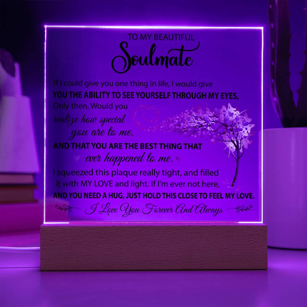 Gift For Soulmate "The Best Thing Ever Happened To Me" Acrylic Lamp