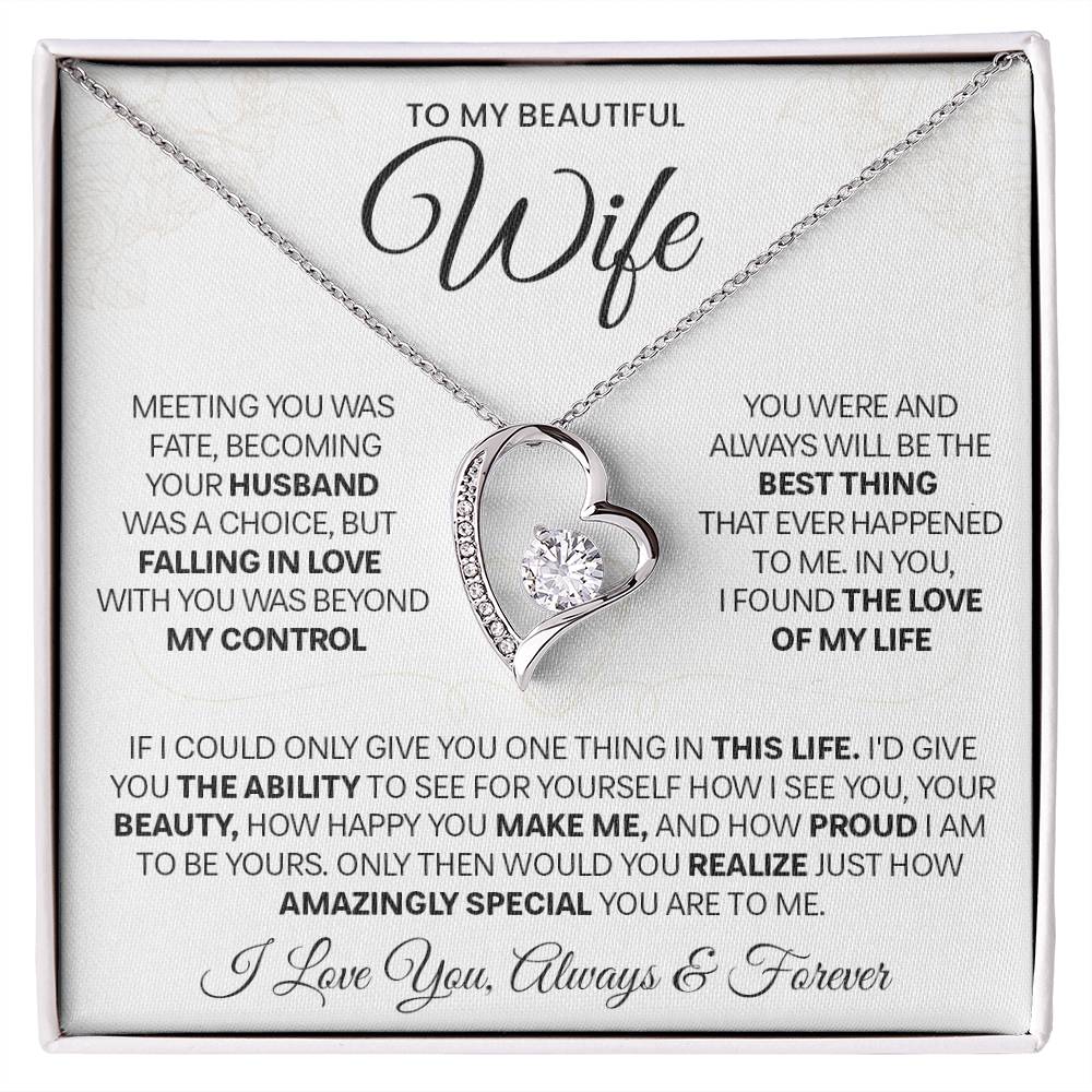 Gift For Wife - You Are The Love Of My Life - Forever Love Necklace