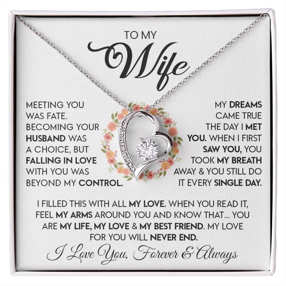 To My Wife "Meeting You Was Fate..." |  Forever Love Necklace