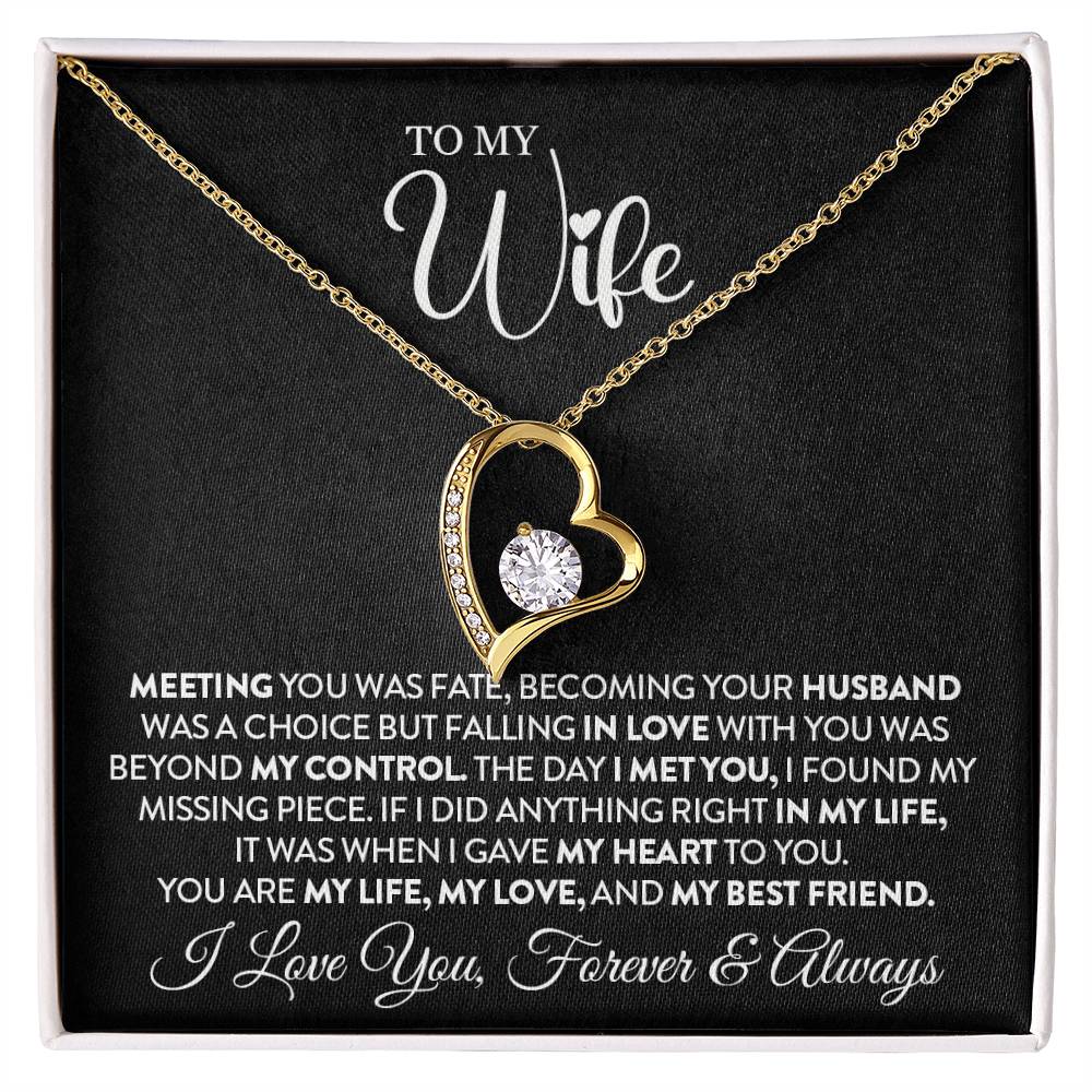 To My Wife - Forever Love Necklace - My Missing Piece