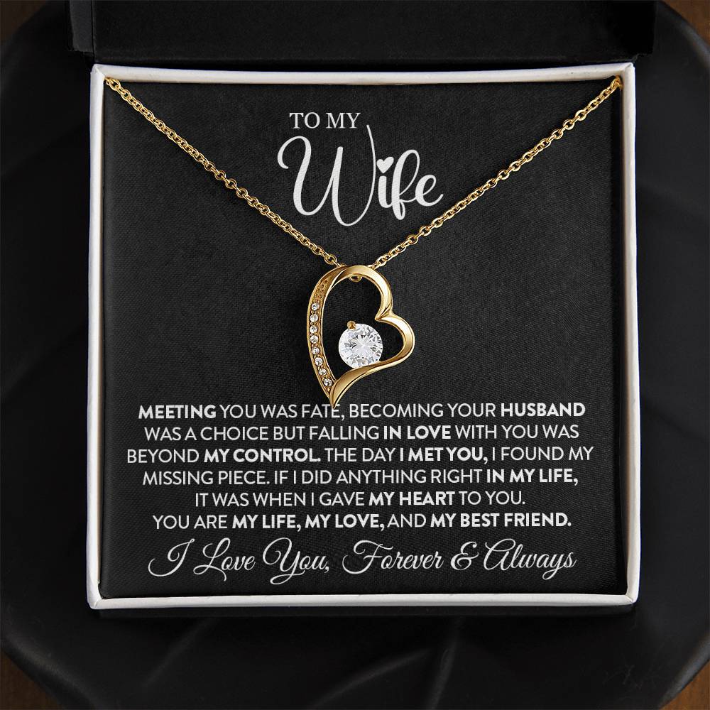 To My Wife - Forever Love Necklace - My Missing Piece