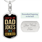 Father's Day Dog Tag Keychain | Dad a Base
