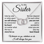 To my sister - I will always love you - Perfect Pair Necklace
