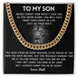 To My Son From Dad - Cuban Link Chain