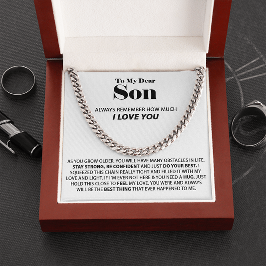 To My Son - Always Remember - Cuban Link Chain