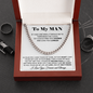 To My Man - In Your Eyes I Have Found My Home - Cuban Link Chain
