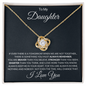To My Daughter - Always Remember - Love Knot Necklace