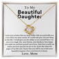 To My Beautiful Daughter - Love Knot Necklace