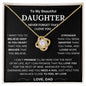 To My Beautiful Daughter - Love Knot Necklace