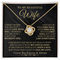 To My Beautiful Wife - Love Knot Necklace
