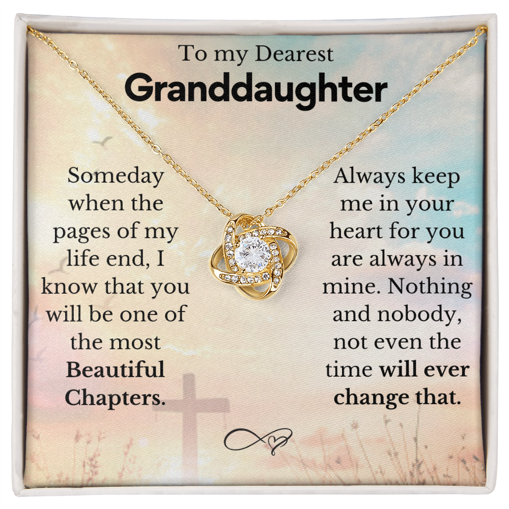 To My Granddaughter - Love Knot Necklace ❤️