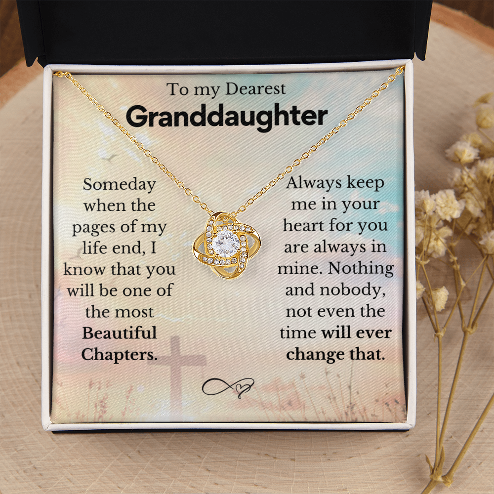 To My Granddaughter - Love Knot Necklace ❤️