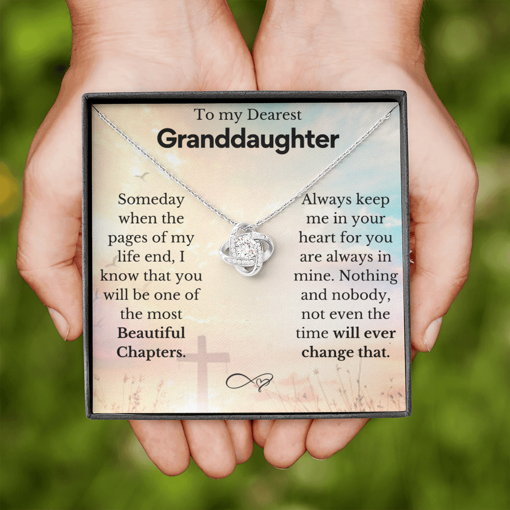 To My Granddaughter - Love Knot Necklace ❤️