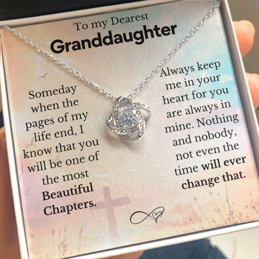 To My Granddaughter - Love Knot Necklace ❤️
