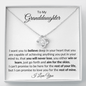 To My Granddaughter - Love Knot Necklace