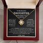 To My Beautiful Daughter - Love Knot Necklace