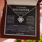 To My Beautiful Daughter - Love Knot Necklace