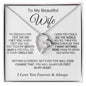 To My Beautiful Wife - Forever Love Necklace