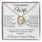 To My Beautiful Wife - Forever Love Necklace