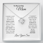 To My Loving Mom - Love Knot Necklace