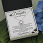 To My Daughter - Graduation Love Knot Necklace