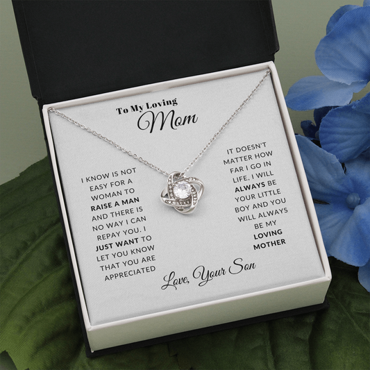 To My Loving Mom - Love Knot Necklace