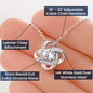 14k white gold | To My Beautiful Daughter - Love Knot Necklace
