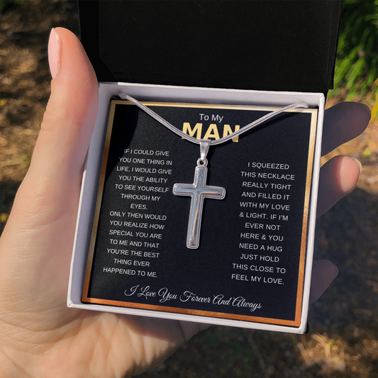 To My Man | I Love You Forever - Cross Necklace