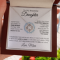 14k white gold | To My Beautiful Daughter - Love Knot Necklace ❤️